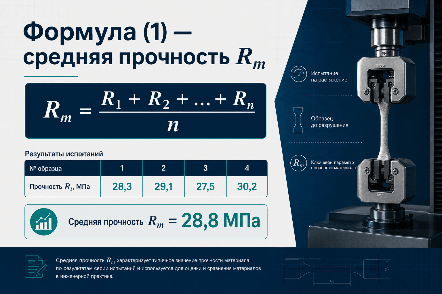Формула (1) и средняя прочность Rm: что такое Ri и как не смешать единицы учёта по ГОСТ 18105