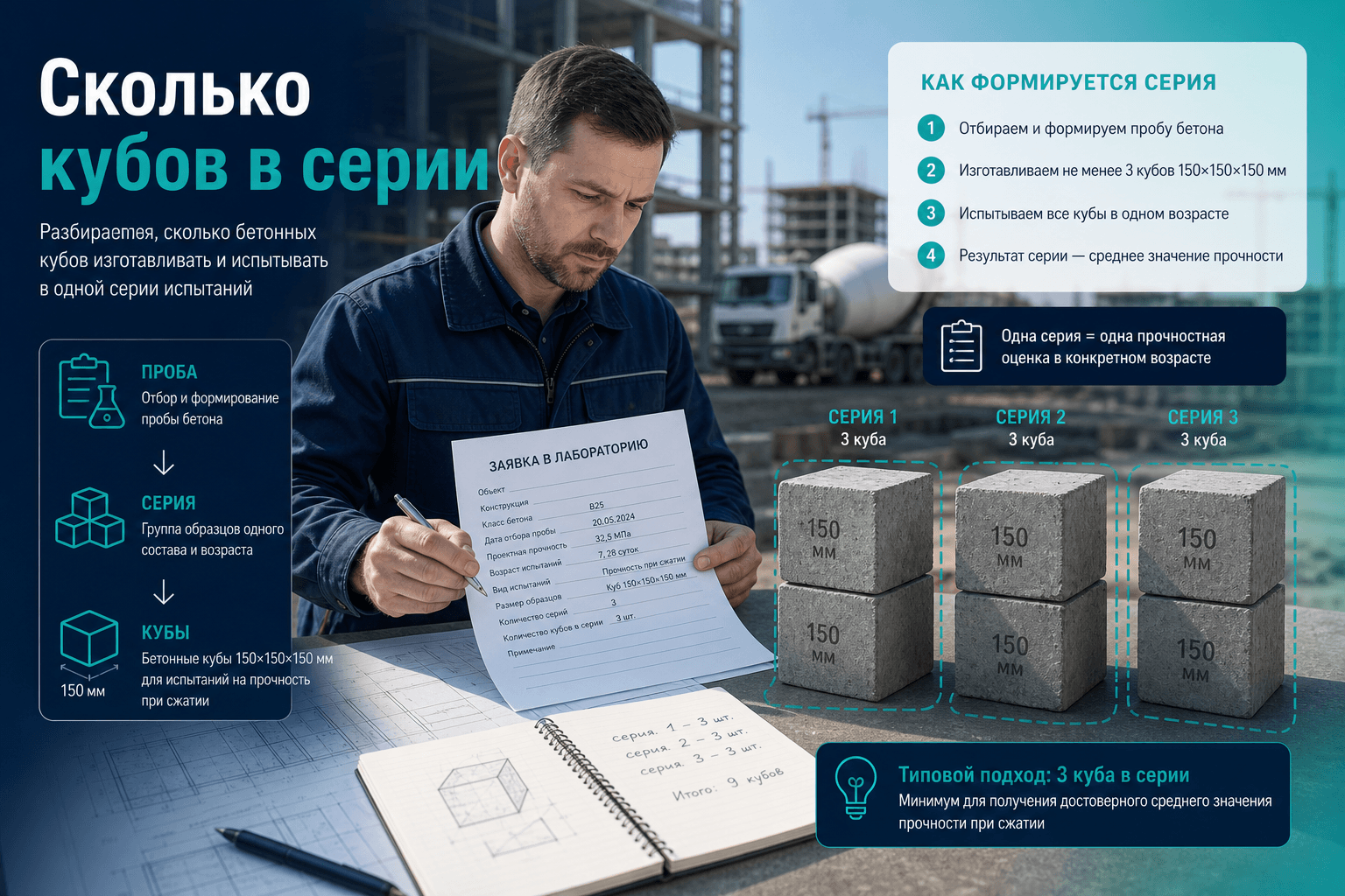 Сколько кубов в серии: связка ГОСТ 10180 и ГОСТ 18105