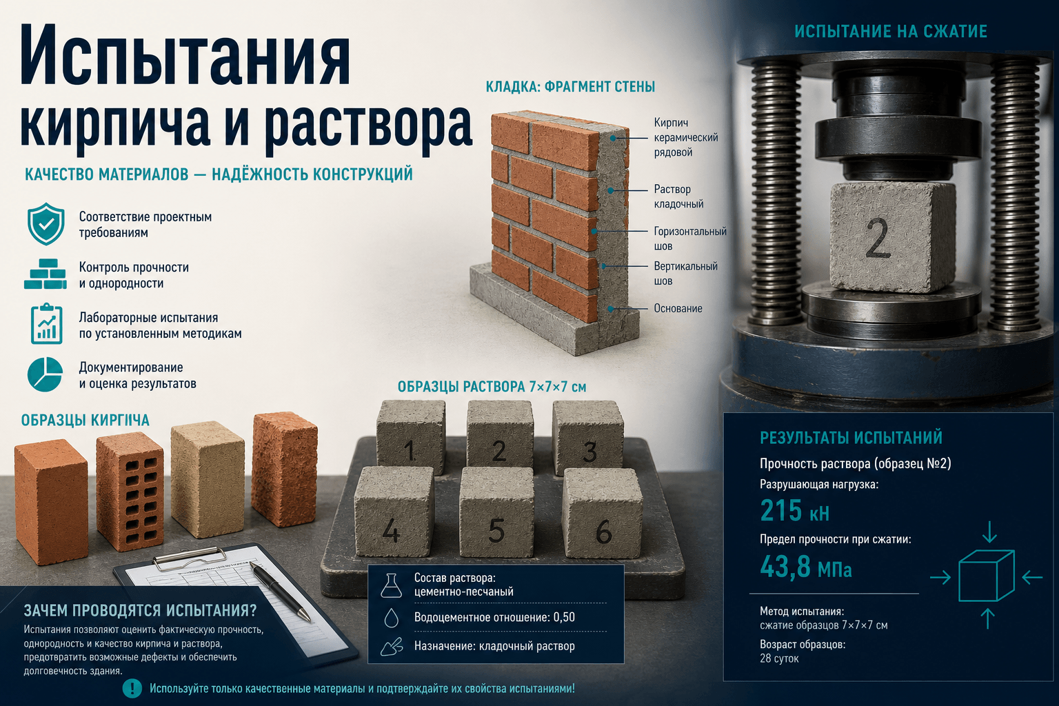 Как заказать испытания кирпича и раствора: подбор лаборатории на LABGO