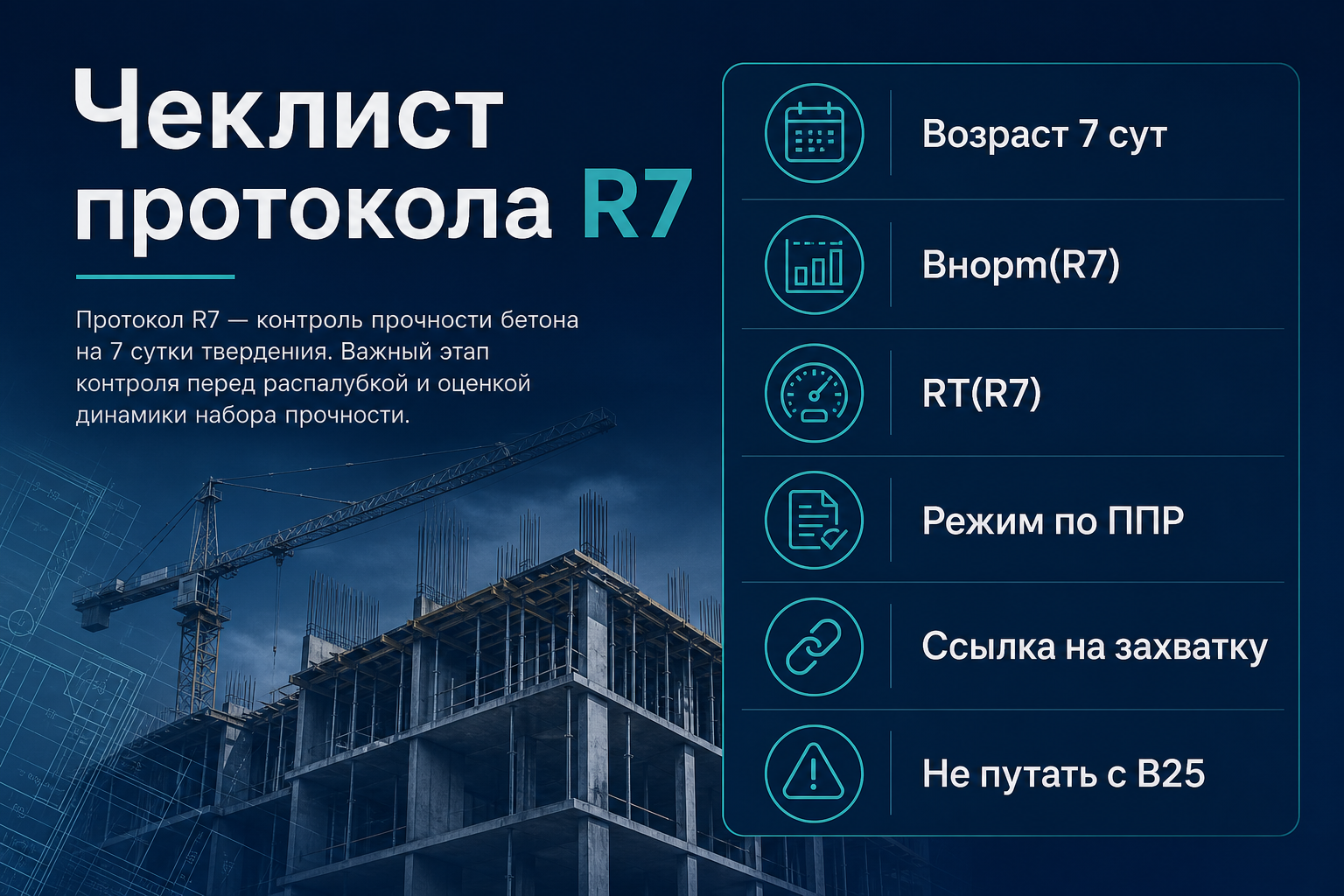 Чеклист протокола прочности R7 для лаборанта