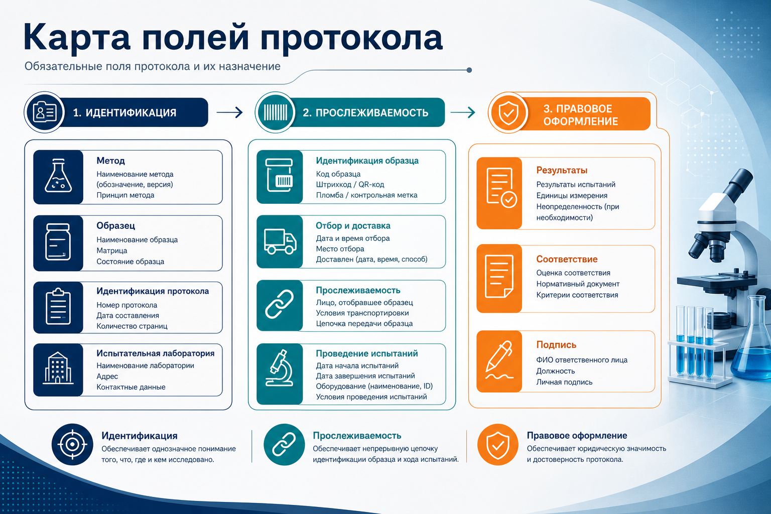 Карта обязательных полей протокола испытания по ГОСТ ISO/IEC 17025